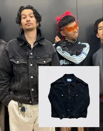 츠네타 다이키 착용 palace x calvin klein 데님 자켓