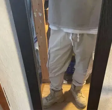 베이지 워크 팬츠