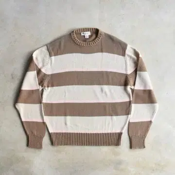 90s 파커 보더 코튼 니트 스웨터 오스트리아 니트 XL