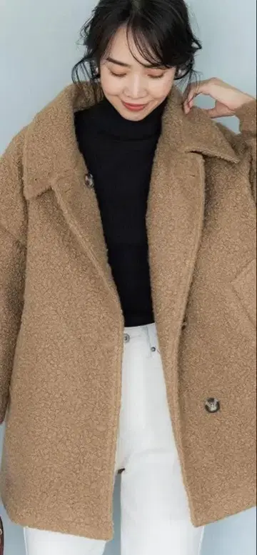 coca 보아 자켓 베이지