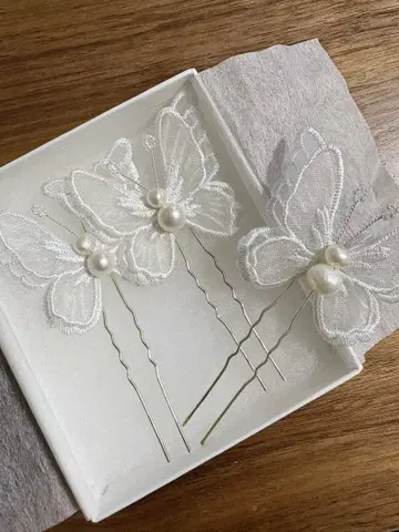 STELLA BRIDAL 나비 헤어핀 3개 세트