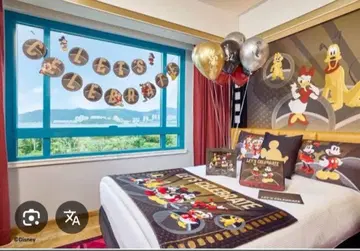 홍콩 디즈니 할리우드 호텔 룸 데코레이션 담요