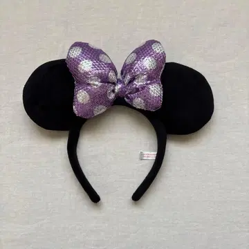 미니 머리띠 스팽글 리본