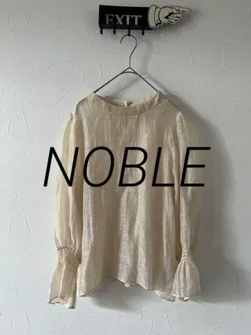 NOBLE 완판템 린넨 혼방 퍼프 슬리브 블라우스