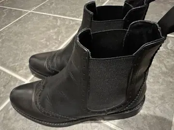 파비오 루스코니 사이드 고어 부츠 블랙 36 23cm