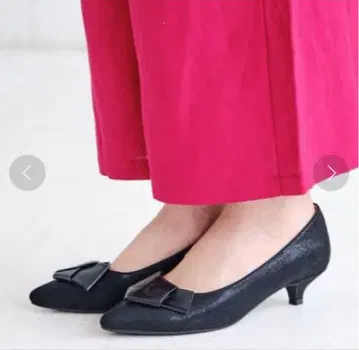 ORiental TRaffic 리본 모티브 펌프스 블랙 42