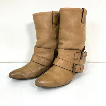 라보키고시 웍스 가죽 부츠 벨트 포함 미들 기장 웨스턴 23.5cm