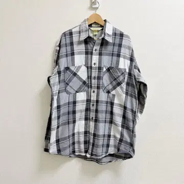 S.JOHNS BAY 그레이 계열 체크 플란넬 셔츠 미국제
