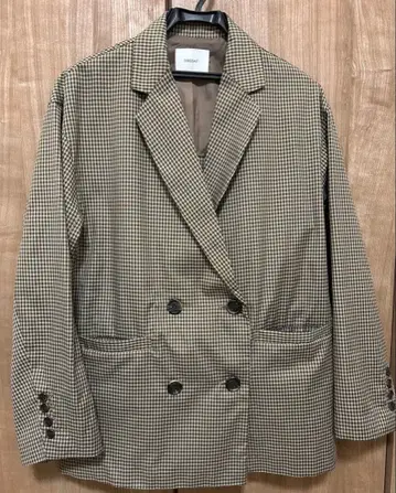 Discoat 체크 테일러드 자켓 자켓 아우터