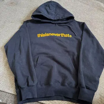 thisisneverthat 네이비 후드 부착 후드티