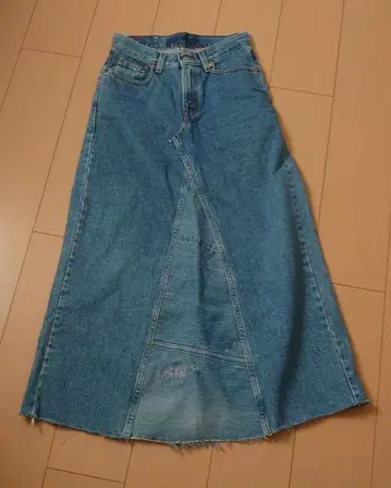 구제 의류 리바이스 550 리메이크 데님 롱 스커트 25