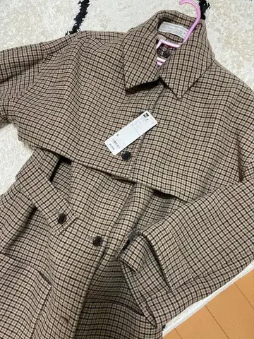 지유 rokh 2 코트 [체크] 베이지