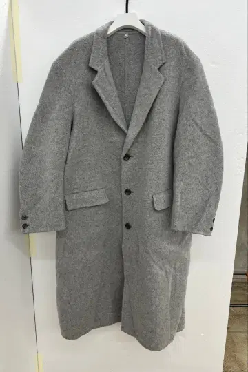 [ 세일 ] MUJI Labo 캐시미어 체스터 코트 라이트 그레이