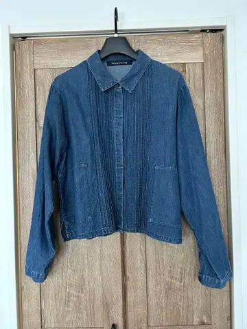 mizuiro ind 데님 블루 셔츠 겉옷 핀턱