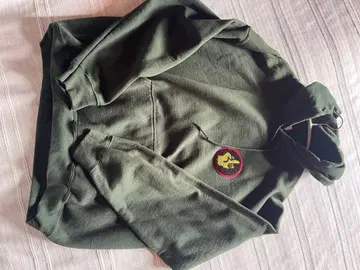 HAIGHT 올리브 그린 후드 부착 후드티 XL