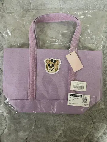 올드 테디걸 와펜 토트백 페일 퍼플