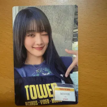 민니 트레이딩 카드 타워 레코드 한정판 디자인 에이프런 idle 아이돌