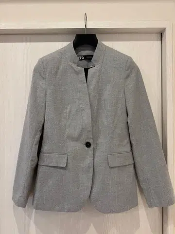 ZARA 그레이 노카라 자켓 EUR 36