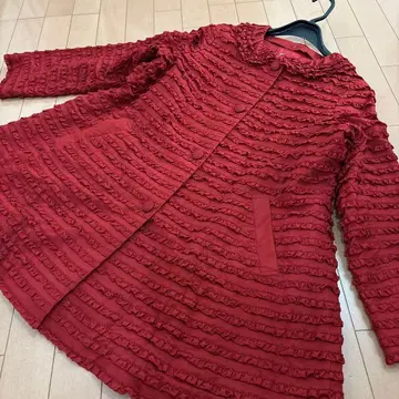 PINK HOUSE 럭셔리 피코 프릴 코트