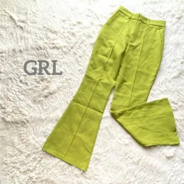 그레일 플레어 팬츠 센터 프레스 하이웨스트 슬림 레그 한국 스타일 S