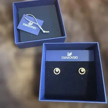 Swarovski 골드 서클형 귀걸이