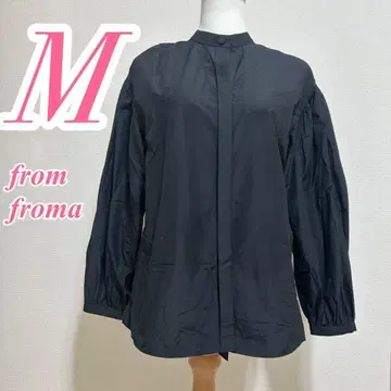 form froma 프로므프로마 M 블랙 블라우스 리본