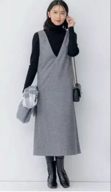 [미사용] 23구 실크 네프 트위드 오버롤 스커트