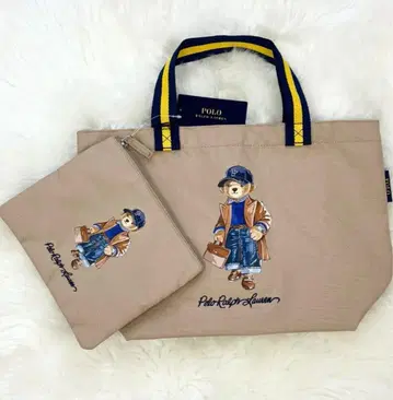 랄프 로렌 폴로베어 파우치 포함 에코 토트백