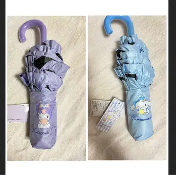 산리오 시나모롤 쿠로미 접이식 우산 우천 겸용 2개 묶음 판매