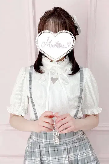 [ MA*RS ] 원톤 하트 키리누키 골지 상의