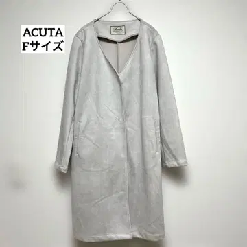 Acuta 어반 리서치 스웨이드 노카라 코트 F 사이즈