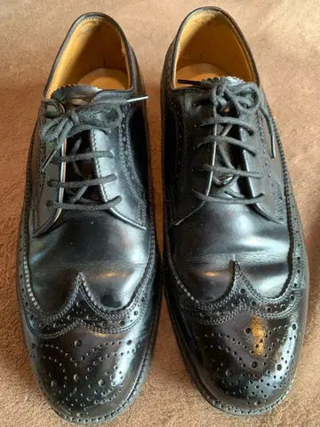 REGAL 블랙 윙팁 슈즈