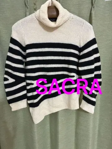 SACRA 보더 변형 니트
