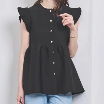 유나이티드 애로우즈 페플럼 프릴 슬리브 니트 베스트