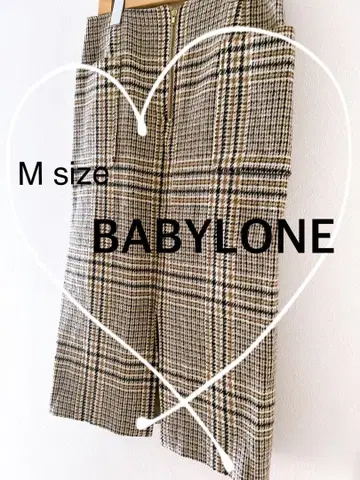 [ BABYLONE ] 체크 울 타이트 스커트 M size