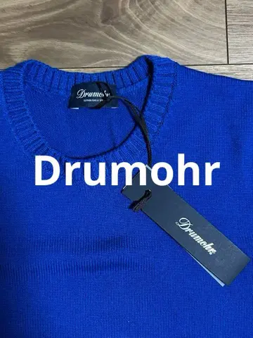 돌모어 Drumohr 8게이지 크루넥 니트 46 블루