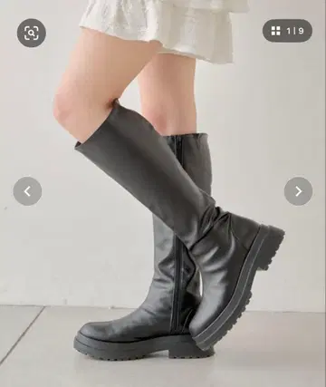 chico 통굽 트랙 밑창 롱 부츠 S 사이즈