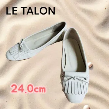 LE TALON 가죽 퀼트 태슬 플랫