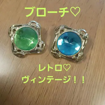 쇼와 레트로! 레어 세본스타 브로치 2세트