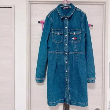 TOMMY JEANS 데님 원피스 긴팔