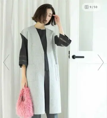 OPAQUE.CLIP 그레이 오픈 프론트 베스트 sizeM