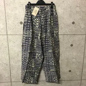 미사용 마라이카 GA-ON 와이드 팬츠 린넨 100% 패턴 무늬