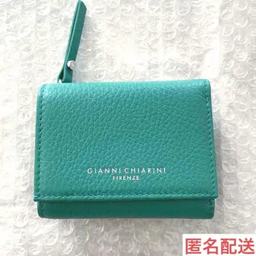 새상품 미사용 잔니 키아리니 3단 폴더형 지갑 그린 가죽