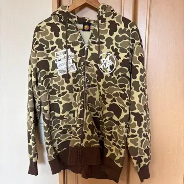 카모 패턴 후드 부착 후드티 XL