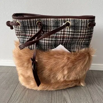 [SMIRNASLI] 체크 무늬 퍼 백