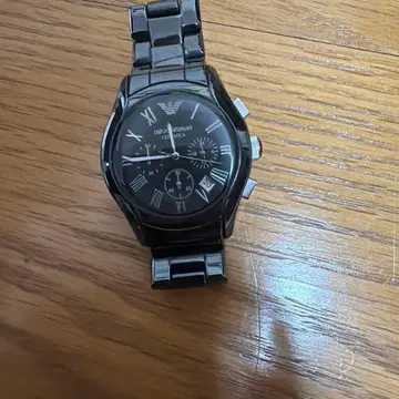 엠포리오 아르마니 블랙 쿼츠 손목시계