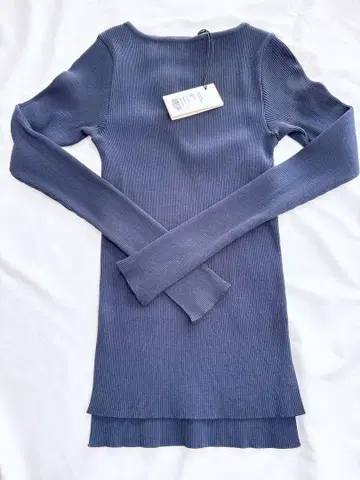 AURALEE 보트넥 긴팔 T셔츠 네이비 M