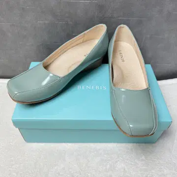 미사용 BENEBIS 베네비스 로퍼 에나멜 라이트 그린