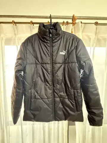 PUMA 블랙 퀼팅 자켓