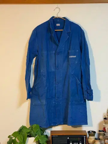 프렌치 워크 자켓 60s 롱 코튼 트윌 빈티지